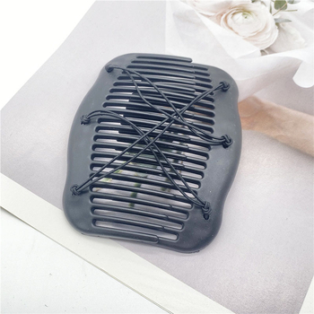 Plaukų šukos su dviejų eilių dantimis, plastikinis geometrijos dizainas, rankų darbas, paprastas moteriškas stilius, pritaikymas įmanomas.