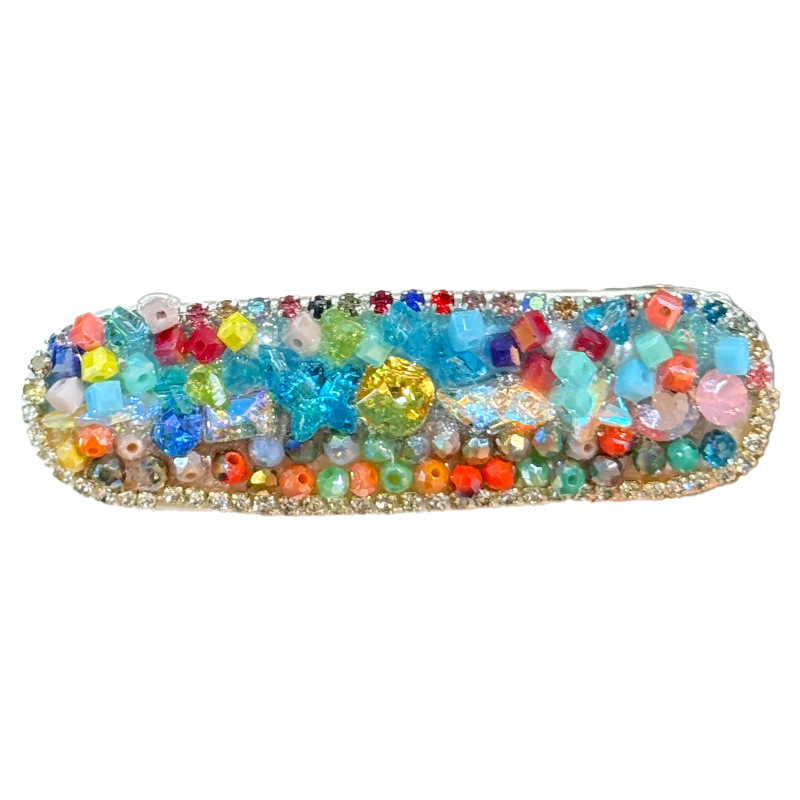 Hajska štipaljka s rhinestones, bočni klip, ručna izrada, modni dodatak za kosu