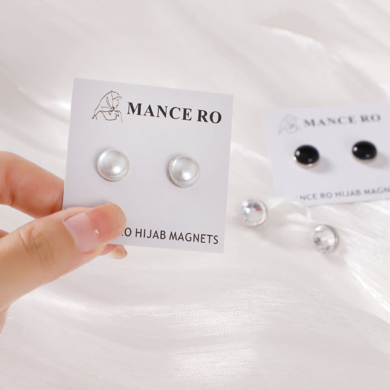 Par magnetskih kopči za šal s bisernim kristalima — legura, ženski stil, ručna izrada, dijamantna mozaika, mogućnost prilagođavanja