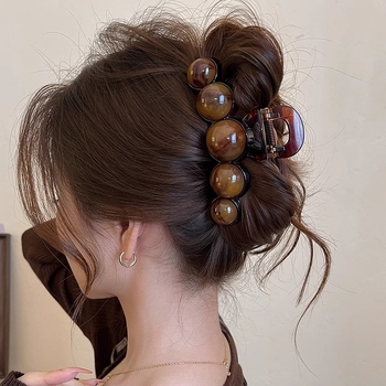 Berry rankų darbo plaukų segtukas iš plastiko/rišinio, segtukas su laikikliu, moterų stilius, galvos aksesuaras užpakalinėje plaukų dalyje