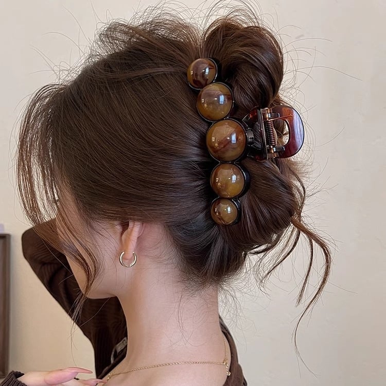 Berry rankų darbo plaukų segtukas iš plastiko/rišinio, segtukas su laikikliu, moterų stilius, galvos aksesuaras užpakalinėje plaukų dalyje