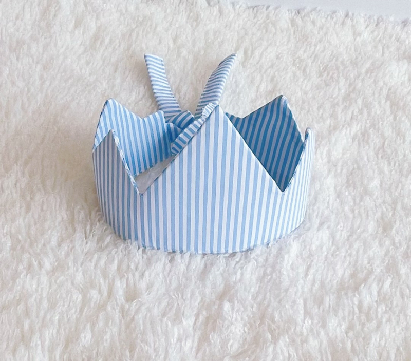 Детска корона тиара от чист памук – карикатурен стил, плетена конструкция, пролет 2025