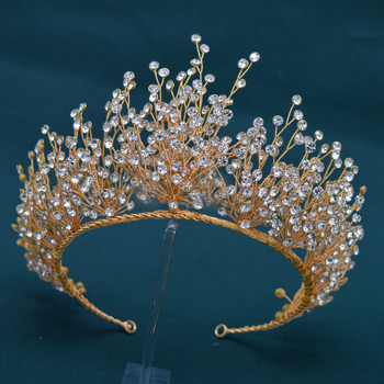 Νυφικό στέμμα από κρύσταλλα - Χειροποίητο, Στυλ Κορώνης