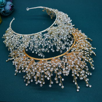 Νυφικό στέμμα από κρύσταλλα - Χειροποίητο, Στυλ Κορώνης