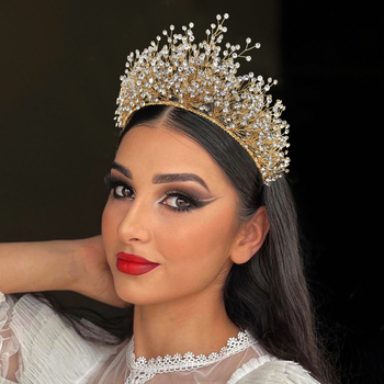 Νυφικό στέμμα από κρύσταλλα - Χειροποίητο, Στυλ Κορώνης