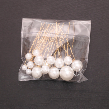 Perlų U formos plaukų segtukas, vestuvinis aksesuaras