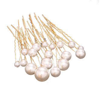 Perlų U formos plaukų segtukas, vestuvinis aksesuaras