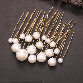 Perlų U formos plaukų segtuvė vestuvėms – plaukų aksesuaras, atskirai įpakuotas