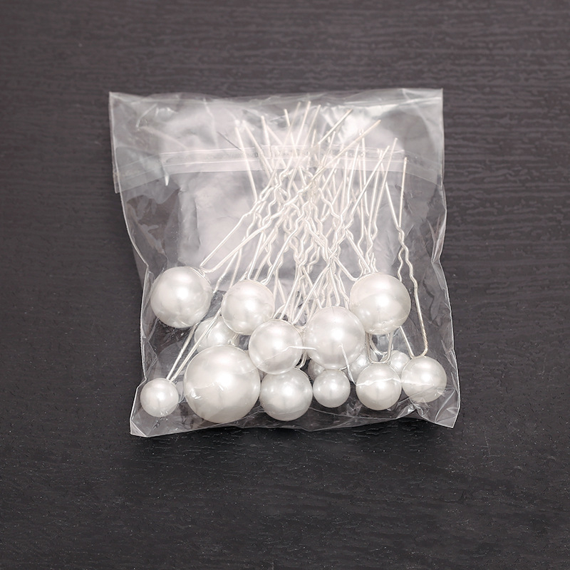 Perlų U formos plaukų segtuvė vestuvėms – plaukų aksesuaras, atskirai įpakuotas