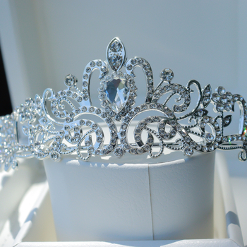 Vjenčana tiara za kosu od legure, lagani luksuzni ženski stil, dizajn krune, elektroplatiranje