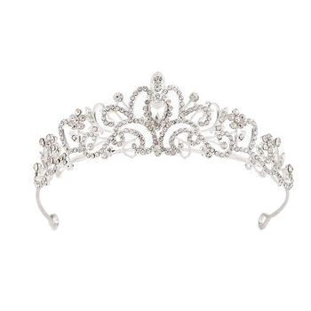 Vjenčana tiara za kosu od legure, lagani luksuzni ženski stil, dizajn krune, elektroplatiranje