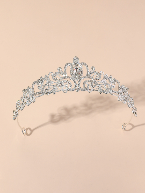 Vjenčana tiara za kosu od legure, lagani luksuzni ženski stil, dizajn krune, elektroplatiranje