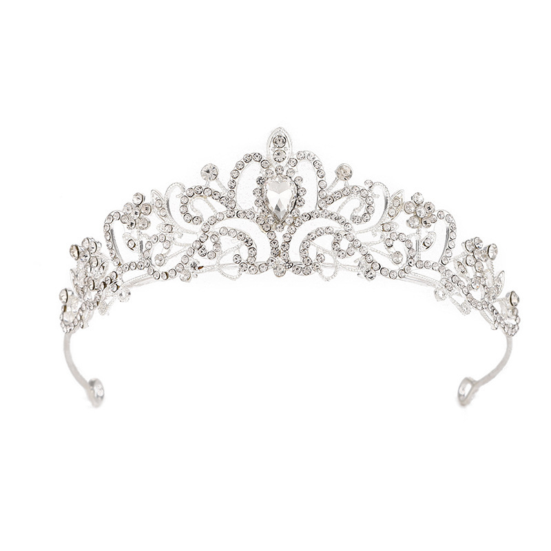 Vjenčana tiara za kosu od legure, lagani luksuzni ženski stil, dizajn krune, elektroplatiranje