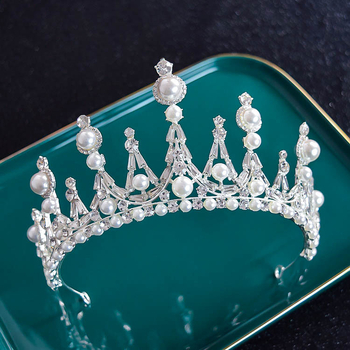 Korejskog stila tiara s cvjetnim motivom i rhinestones od cinkove legure, elektroplatiranje