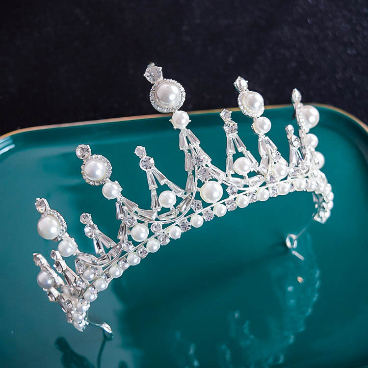 Korejskog stila tiara s cvjetnim motivom i rhinestones od cinkove legure, elektroplatiranje