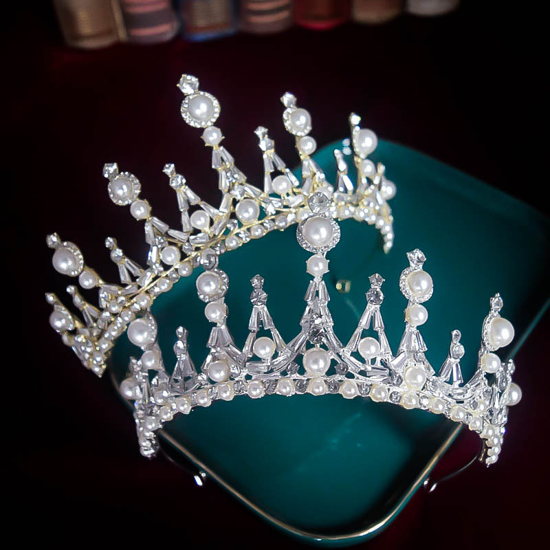 Korejskog stila tiara s cvjetnim motivom i rhinestones od cinkove legure, elektroplatiranje
