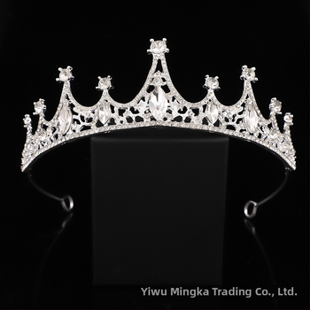 Dječja kruna za glavu s kristalima — legura, tradicionalni nacionalni stil, elektroplatiranje