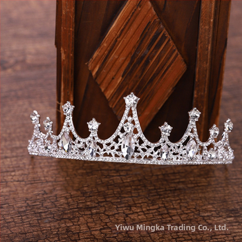 Dječja kruna za glavu s kristalima — legura, tradicionalni nacionalni stil, elektroplatiranje