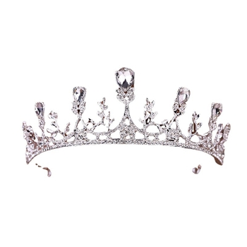 Dječja kruna za glavu s kristalima — legura, tradicionalni nacionalni stil, elektroplatiranje