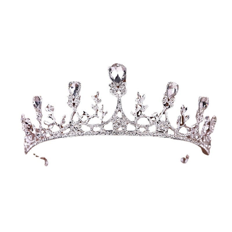 Dječja kruna za glavu s kristalima — legura, tradicionalni nacionalni stil, elektroplatiranje