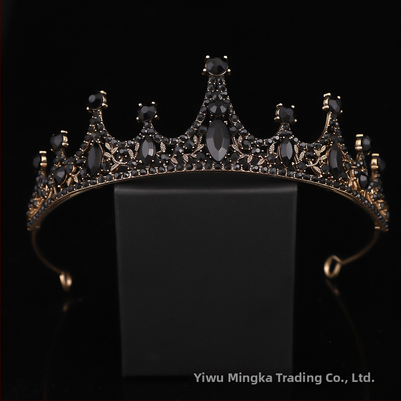 Dječja kruna za glavu s kristalima — legura, tradicionalni nacionalni stil, elektroplatiranje