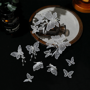 Menyasszonyi korona, fejfedő, textil anyagból készült, könnyed luxus stílus, kézzel készített, kristályok, testreszabható