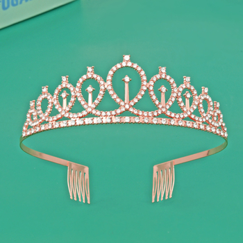 Στέμμα από κράμα με κρύσταλλα – γυναικείο μόδας αξεσουάρ κεφαλής, μεταλλική χαρακτική