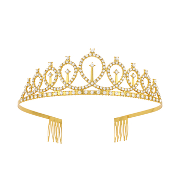 Στέμμα από κράμα με κρύσταλλα – γυναικείο μόδας αξεσουάρ κεφαλής, μεταλλική χαρακτική