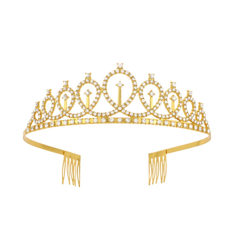 Στέμμα από κράμα με κρύσταλλα – γυναικείο μόδας αξεσουάρ κεφαλής, μεταλλική χαρακτική