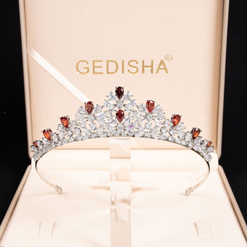 Fejdísz - Vintage réz, 18K aranyozás, kristályok gyémántvágással