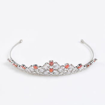 Fejdísz - Vintage réz, 18K aranyozás, kristályok gyémántvágással