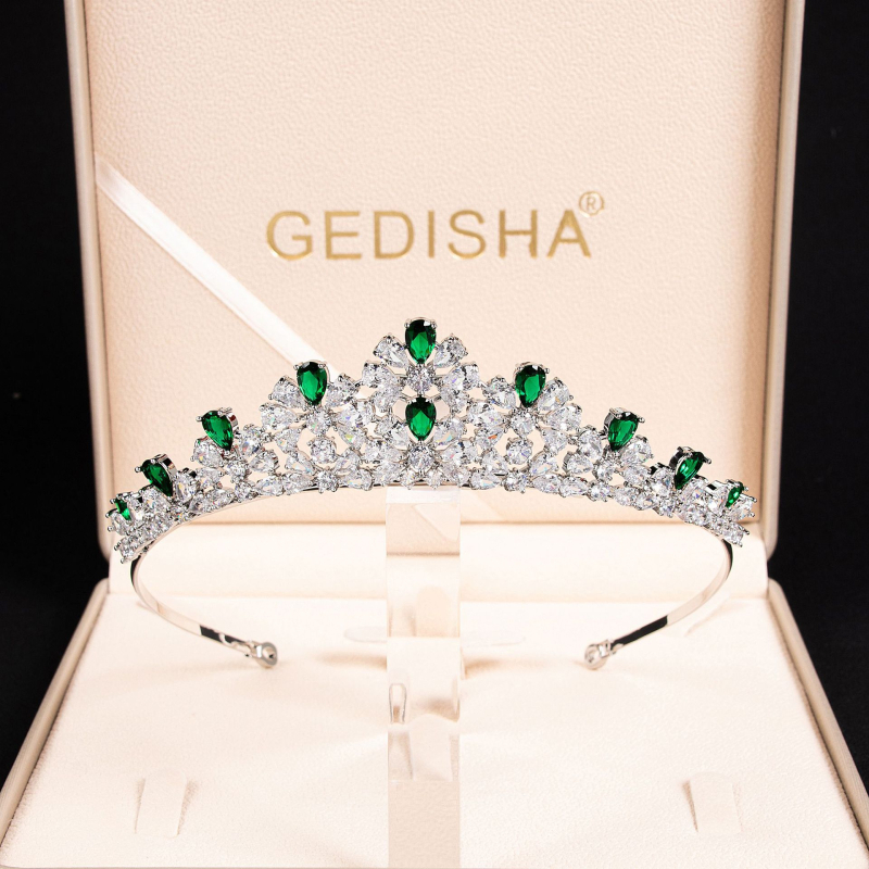 Fejdísz - Vintage réz, 18K aranyozás, kristályok gyémántvágással