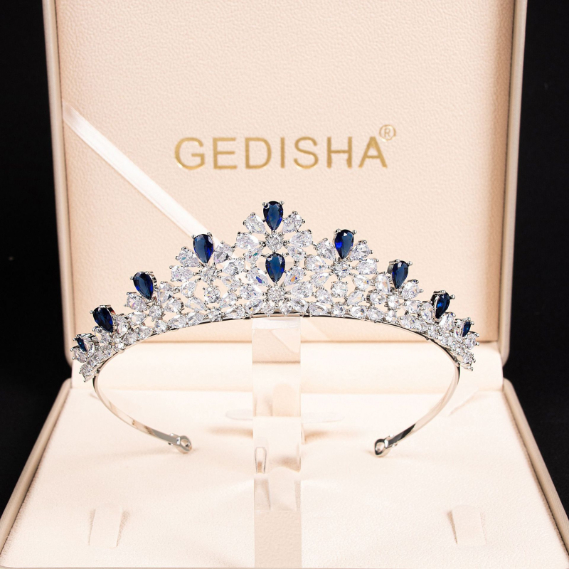 Fejdísz - Vintage réz, 18K aranyozás, kristályok gyémántvágással