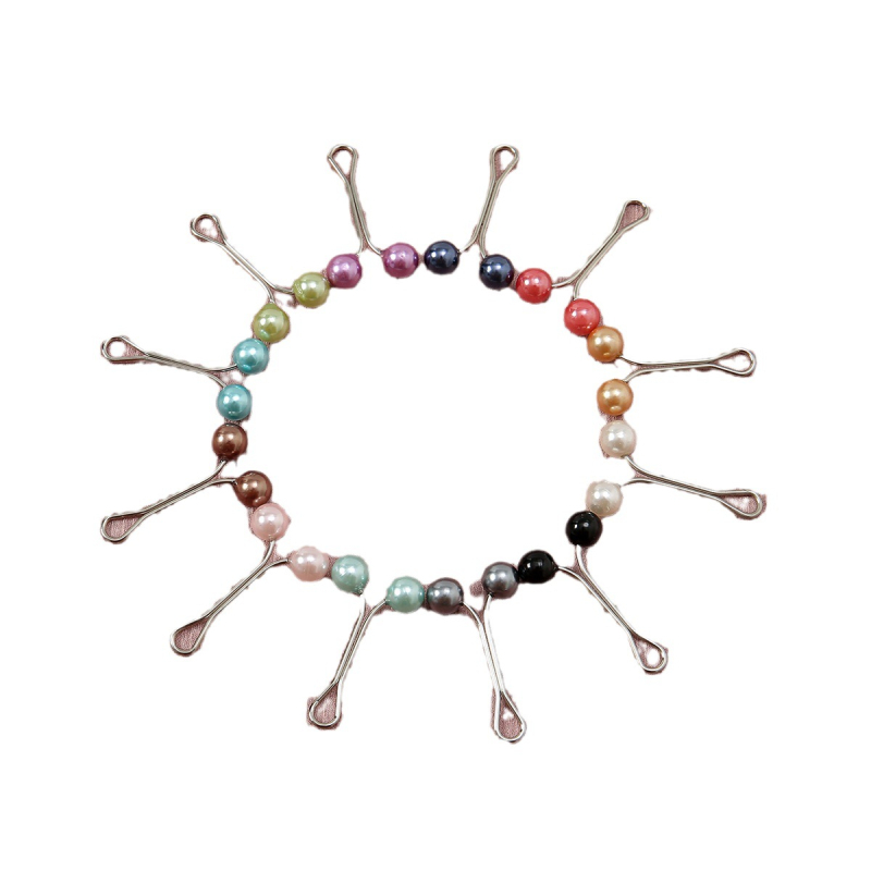 Broša za šal — legura, oblik U, elektroplatiranje, umjetni dragulji, jednostavan ženski stil