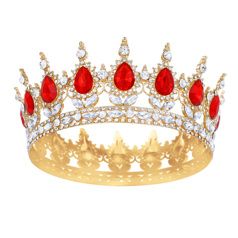 Barokna tiara za nevjestu, cinkova legura, bijeli kristali, elektroplating, ženski dodatak za kosu