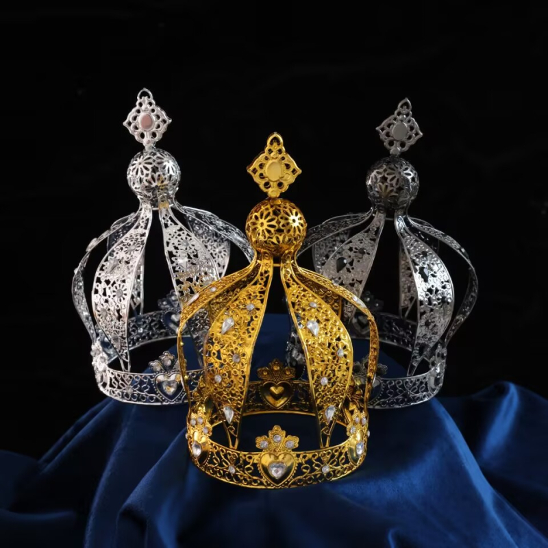 Sixuan metalna vintage tiara za glavu s dijamantnom postavkom