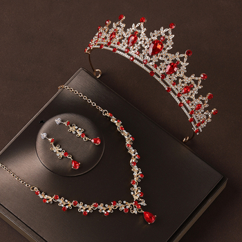 Dodatak za glavu – Kruna, barokni stil, legura, 5K čistoća, kristali