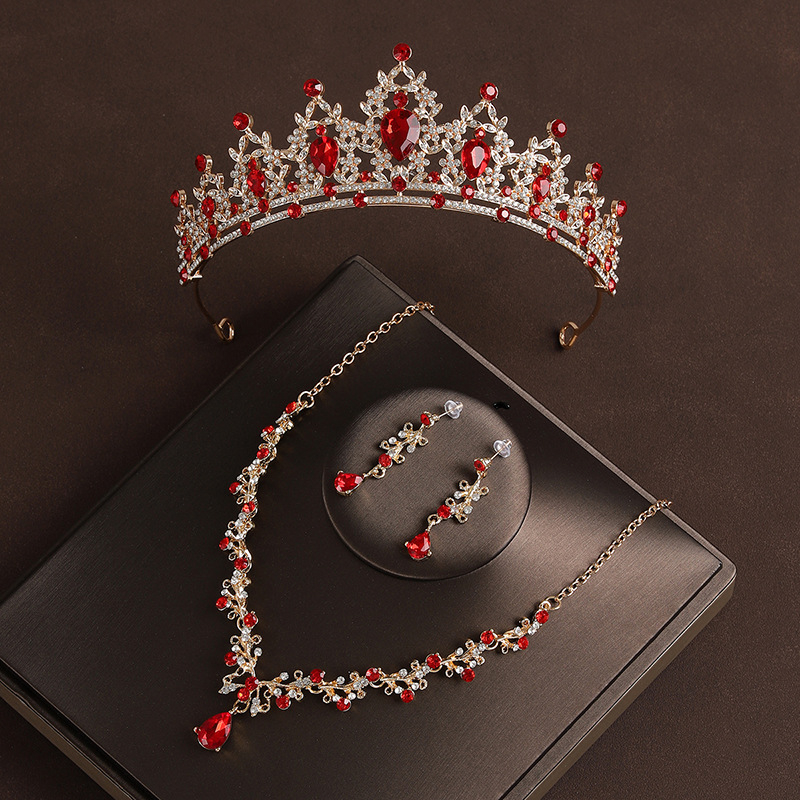 Dodatak za glavu – Kruna, barokni stil, legura, 5K čistoća, kristali