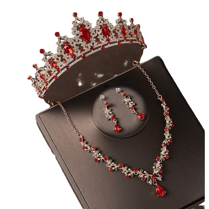 Dodatak za glavu – Kruna, barokni stil, legura, 5K čistoća, kristali