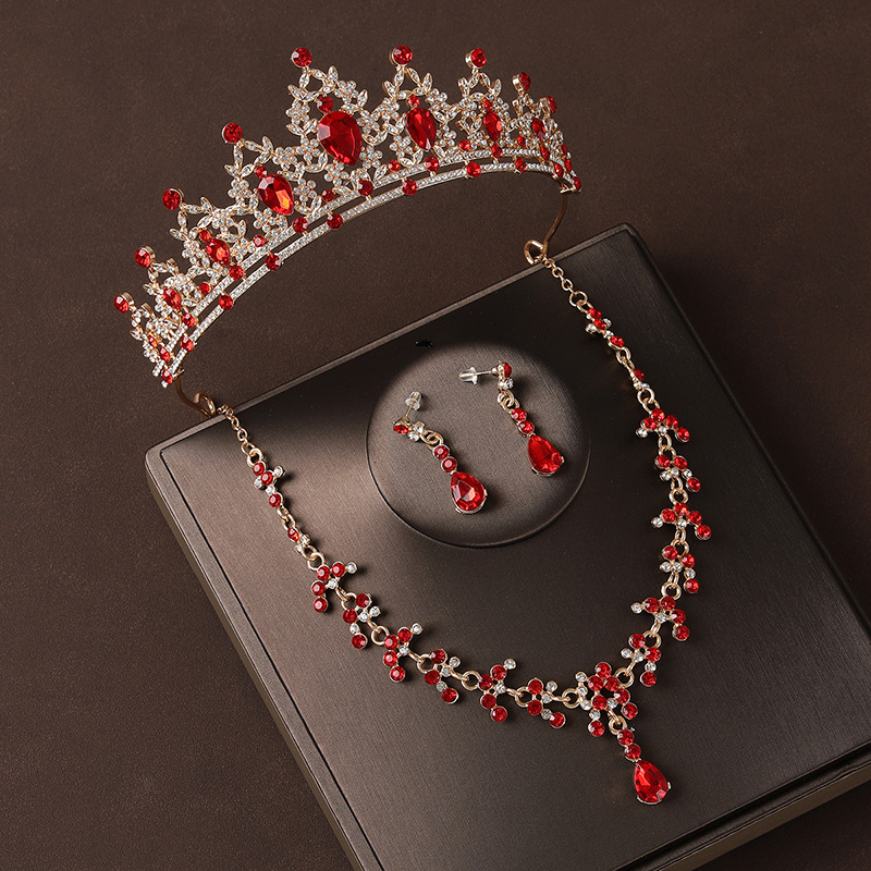 Dodatak za glavu – Kruna, barokni stil, legura, 5K čistoća, kristali