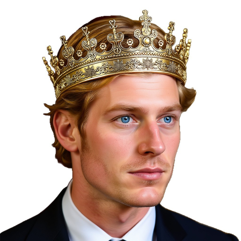 Retro ženska kruna od legure, s dijamantnom ugradnjom