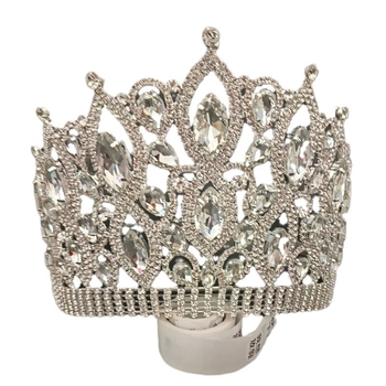 Svadbena tiara od kristala, ženska kruna za natjecanja, proslave i zabave, s elektro-poliranom završetkom, individualno pakirano