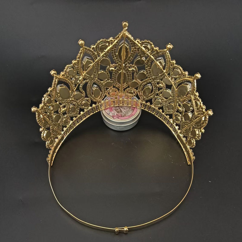 Svadbena tiara od kristala, ženska kruna za natjecanja, proslave i zabave, s elektro-poliranom završetkom, individualno pakirano