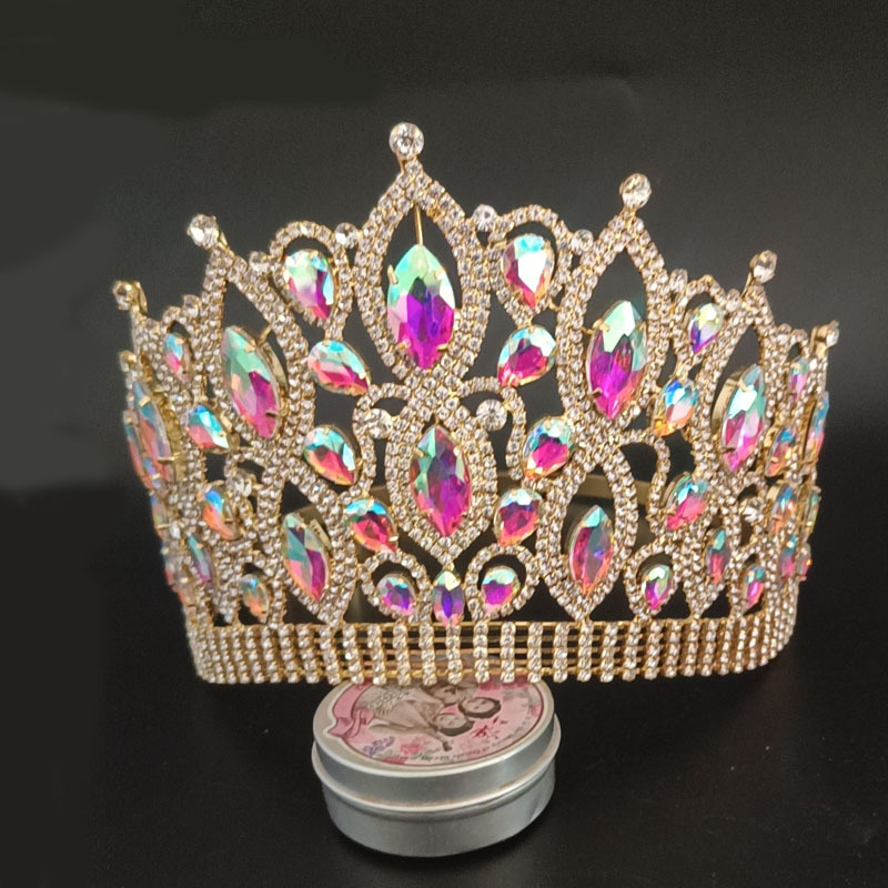 Svadbena tiara od kristala, ženska kruna za natjecanja, proslave i zabave, s elektro-poliranom završetkom, individualno pakirano
