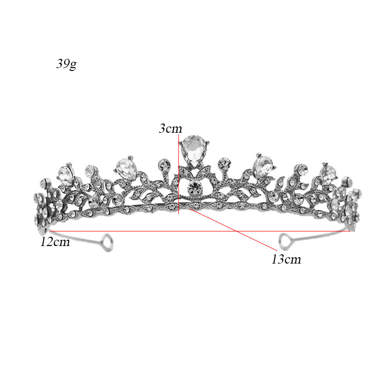 Ötvözet fejfedő korona gyémánt-díszítésű mikro pavé cirkóniával, egyszerű és elegáns női kiegészítő ceremóniákra