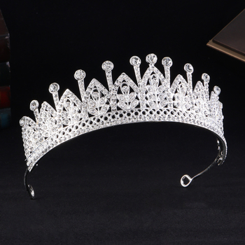Vjenčana Barokna tiara od legure, euroamerički stil, elektroplatiranje, model H491