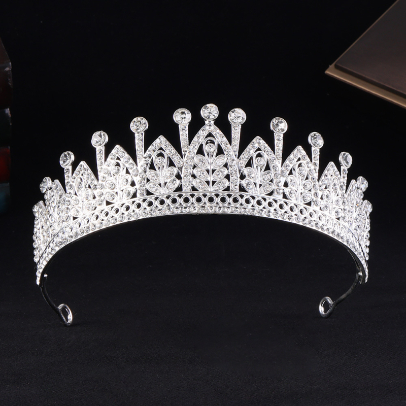 Vjenčana Barokna tiara od legure, euroamerički stil, elektroplatiranje, model H491