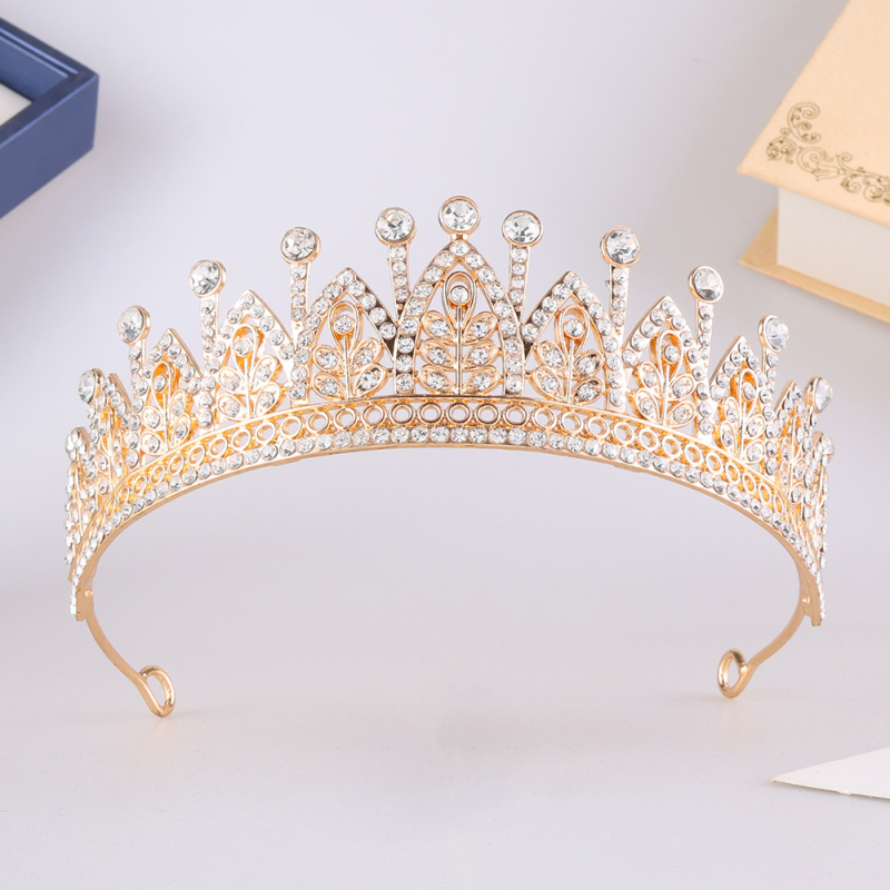 Vjenčana Barokna tiara od legure, euroamerički stil, elektroplatiranje, model H491