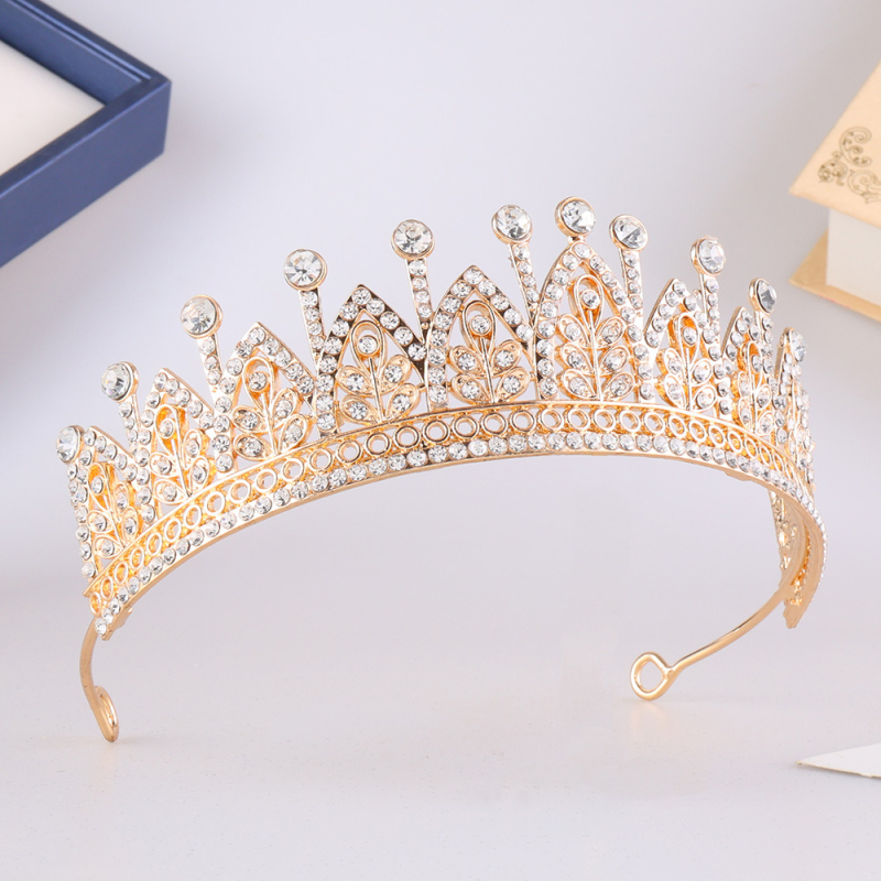 Vjenčana Barokna tiara od legure, euroamerički stil, elektroplatiranje, model H491