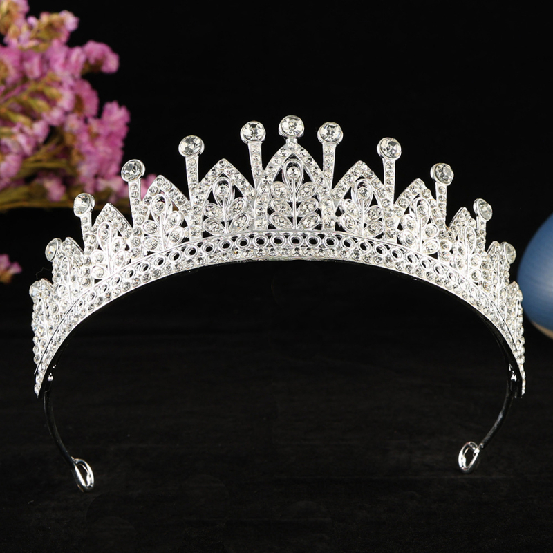 Vjenčana Barokna tiara od legure, euroamerički stil, elektroplatiranje, model H491